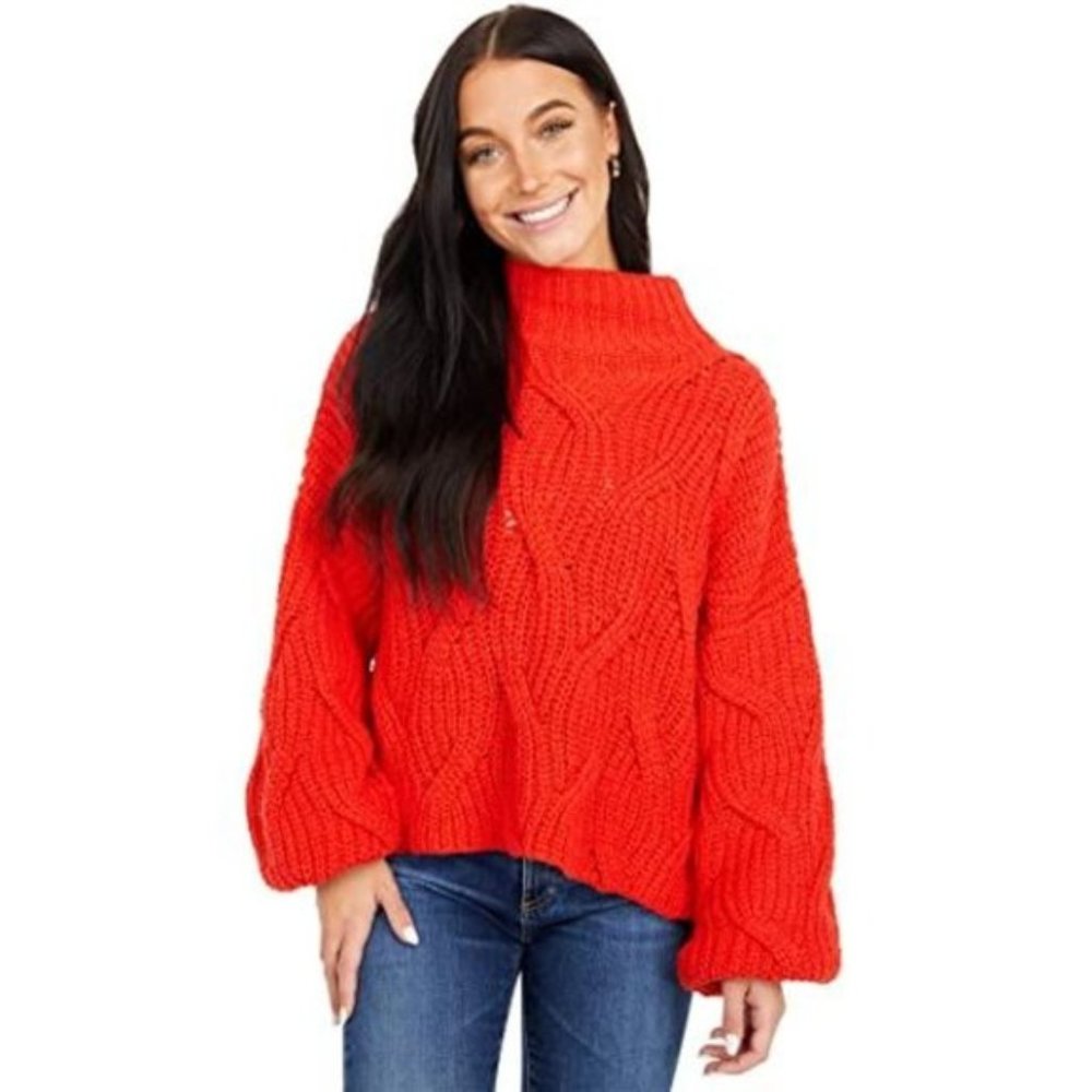 Free People Seasons Change Mock Neck Sweater